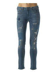 Blugi skinny efect uzat decolorat talie joasă albastru SCOTCH & SODA femme