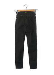 Pantalon slim broderie cu nituri talie joasă negru LEE femme