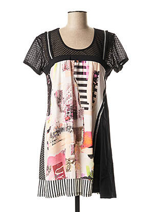 Rochie scurtă mâneci scurte mâneci scurte negru FRED SABATIER femeie