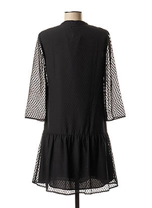 Rochie scurtă croială fluidă mâneci 3/4 negru ONE STEP femeie