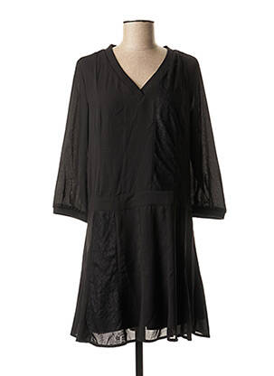 Rochie scurtă croială fluidă mâneci 3/4 negru ONE STEP femeie