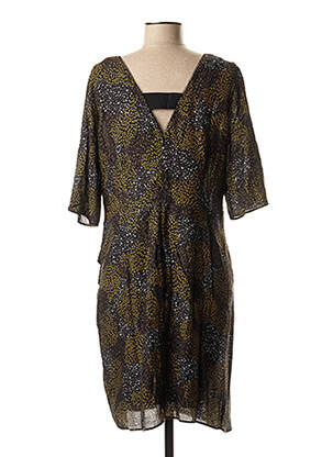 Rochie midi imprimeu fantezie negru ONE STEP femeie