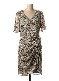 Rochie midi închidere cu fermoar la spate mâneci scurte albastru ONE STEP femme