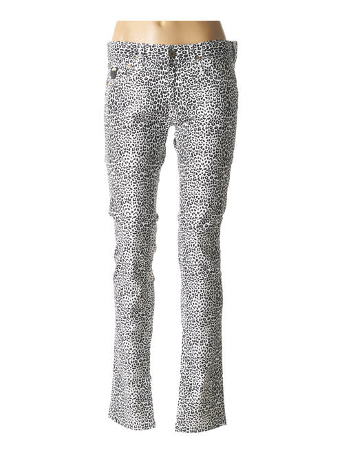 Blugi cu croială slim alb APRIL 77 femeie