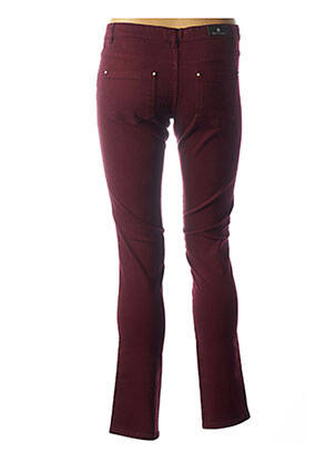 Pantalon slim talie joasă talie joasă roșu IKKS femeie