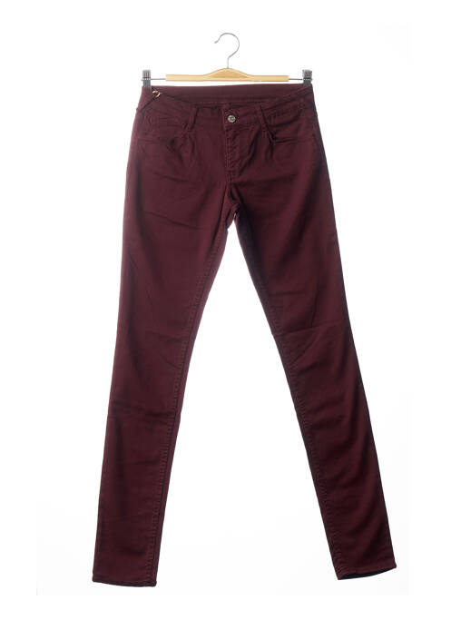 Pantalon slim roșu LE TEMPS DES CERISES fată