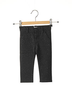 Pantalon slim elasticitate mărime reglabilă negru IKKS fată