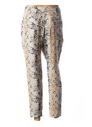 Pantalon 7/8 talie înaltă talie înaltă bej SUNCOO femeie