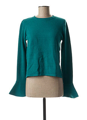 Pulover guler rotund mâneci lungi verde PAUL BRIAL femme