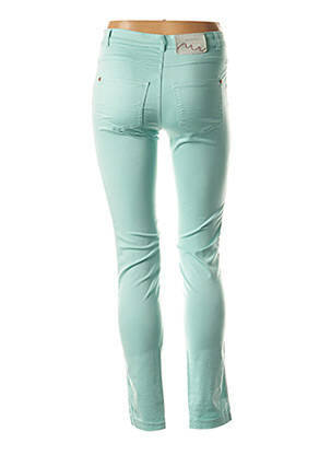 Pantalon slim talie joasă talie joasă verde RIVIERES DE LUNE femeie