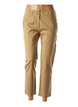 Pantalon 7/8 elasticitate mărime normală bej RIVIERES DE LUNE femeie