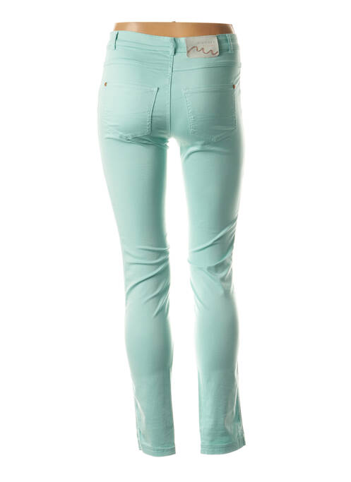 Pantalon slim verde RIVIERES DE LUNE femeie