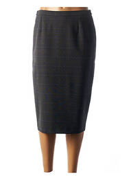 Fustă midi croială dreaptă gri IMPULSION femme