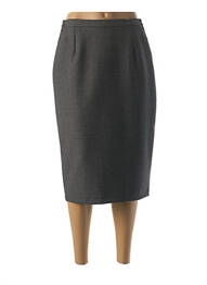 Fustă midi elasticitate gri GUY DUBOUIS femme