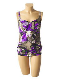 Tankini bretele elastice violet ANITA femme