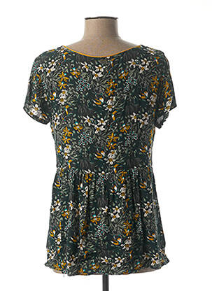 Bluză imprimeu floral mâneci scurte verde WOMEN DEPT femeie