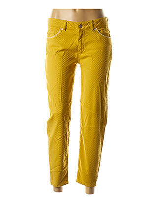 Pantalon drept elasticitate talie joasă galben SO SOON femeie