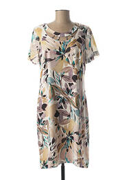 Rochie midi mâneci scurte mâneci scurte bej FRANCE RIVOIRE femme