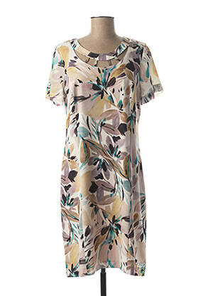 Rochie midi bej FRANCE RIVOIRE femeie