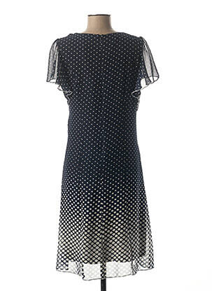 Rochie midi țesătură crep mâneci scurte albastru FRANCE RIVOIRE femeie
