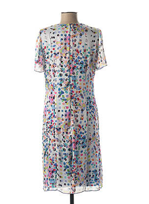 Rochie midi țesătură crep mâneci scurte albastru GUY DUBOUIS femeie