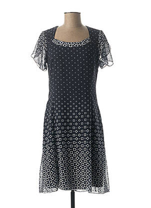 Rochie midi țesătură crep mâneci scurte albastru LISA CHESNAY femeie