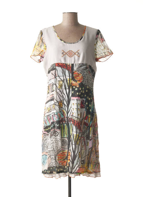 Rochie midi gri FRANCE RIVOIRE femeie