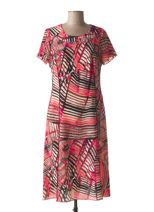 Rochie midi roz FRANCE RIVOIRE femeie