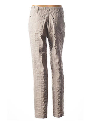 Pantalon drept țesătură poplin mărime normală gri FRANCE RIVOIRE femeie