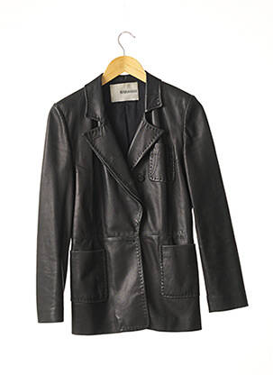 Geacă din piele negru ERMANNO SCERVINO femeie