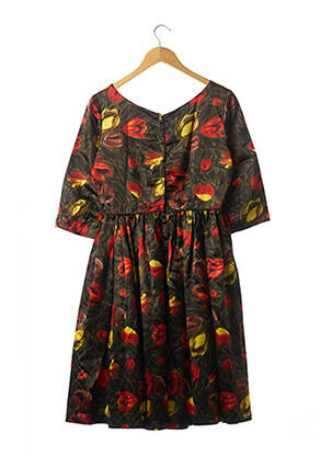 Rochie midi mâneci 3/4 mâneci 3/4 verde VINTAGE femeie