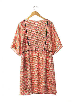 Rochie scurtă croială fluidă mâneci 3/4 roz COTELAC femeie