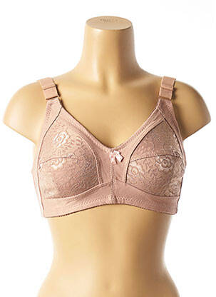 Sutien efect material satinat sutien cupe întregi cu decolteu înalt roz ANDLINA femeie
