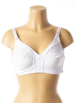 Sutien broderie sutien cupe întregi cu decolteu înalt alb ANDLINA femeie