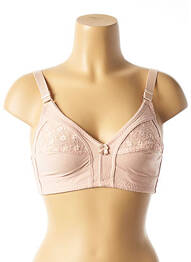 Sutien efect material satinat sutien cupe întregi cu decolteu înalt roz ANDLINA femme