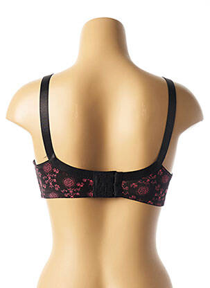 Sutien efect material satinat sutien cupe întregi cu decolteu înalt negru HANA femeie