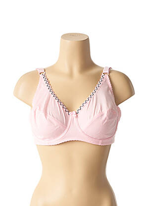 Sutien efect material satinat roz LUNNA femeie