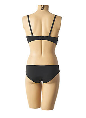 Set lenjerie bretele elastice reglabile negru HANA femeie