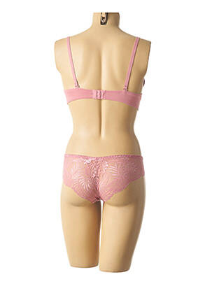 Set lenjerie microfibre roz HANA femeie