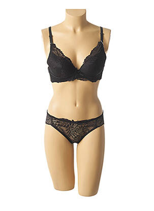 Set lenjerie microfibre negru HANA femeie