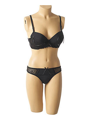 Set lenjerie microfibre negru HANA femeie