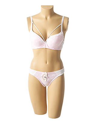 Set lenjerie tanga roz HANA femeie