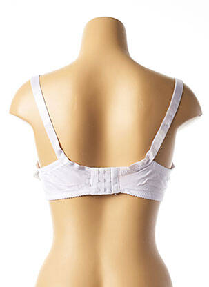 Sutien efect material satinat top sutien modelat alb LUNNA femeie