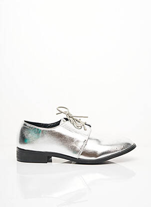 Derby-uri țesătură lăcuită toc plat până la 3 cm gri I LOVE SHOES femeie