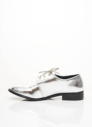 Derby-uri țesătură lăcuită toc plat până la 3 cm gri I LOVE SHOES femeie