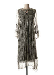 Rochie midi mâneci 3/4 mâneci 3/4 negru SCHOOL RAG femme