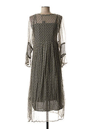 Rochie midi mâneci 3/4 mâneci 3/4 negru SCHOOL RAG femeie