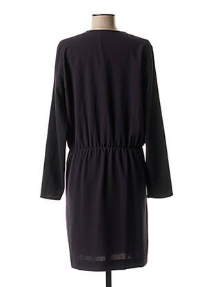 Rochie midi țesătură crep mâneci lungi albastru HARTFORD femeie