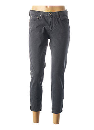 Pantalon trei sferturi elasticitate talie joasă gri DENIM STUDIO femeie