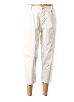 Pantalon trei sferturi alb TRANSIT femeie